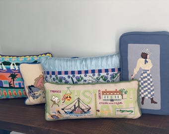 Needlepoint Pillow Finishing Service in 8-10 weeks - dimensions up to 14x14 inches