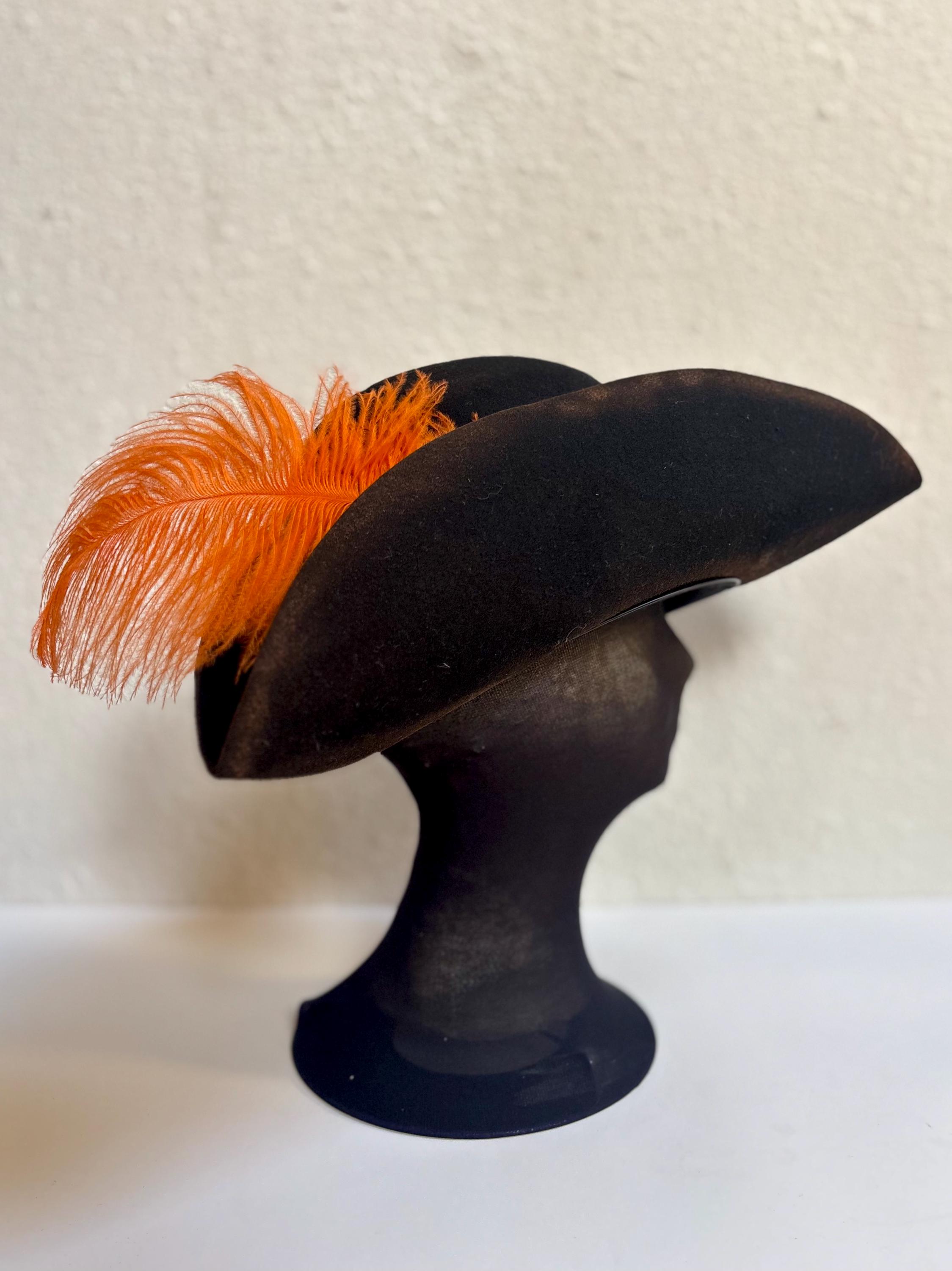 Black Ostrich Feather Hair Clip - Etsy display picture 2