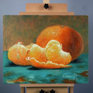 Realistic Orange Oil Painting