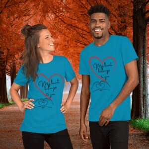 Couple Shirt Romantic Matching Tees | Cute Love Set for Anniversary Gifts & Everyday Wear