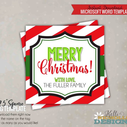 White Elephant Christmas Gift Tags Editable Text Instant - Etsy