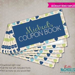 Printable Valentine's Day Custom Coupon Book Gift for him, Gift image 1