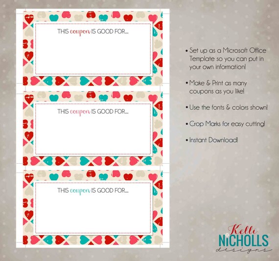 valentine s day printable customized coupon book gift etsy