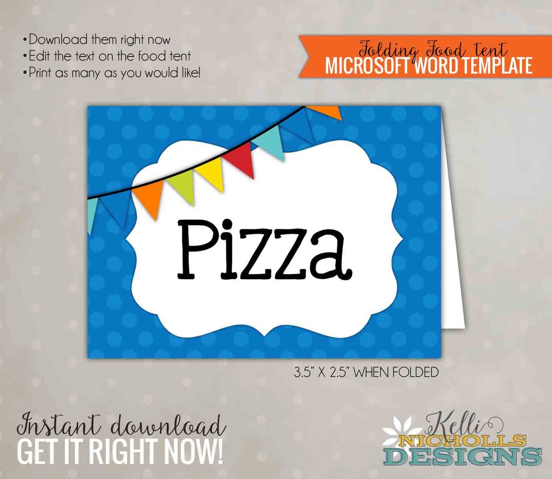 Summer Pool Party Food Tent, Water Birthday Decoration, Printable ...