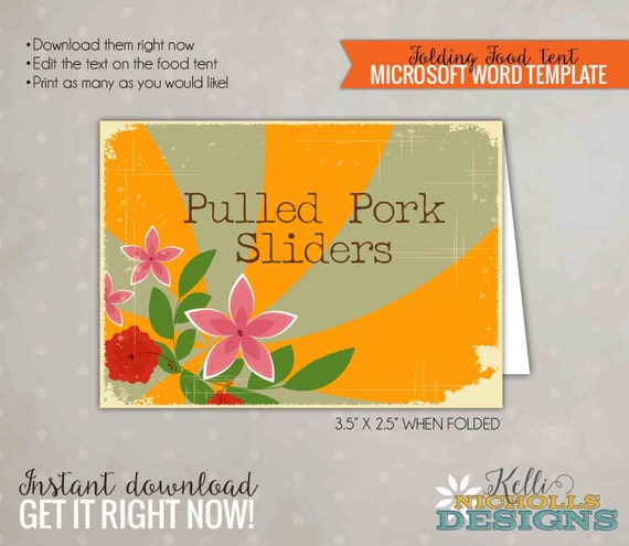 hawaiian luau food tent beach party decoration printable etsy
