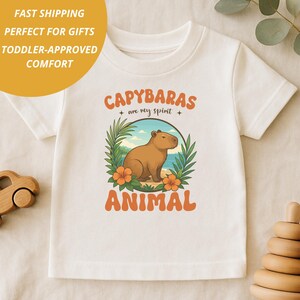 Capybara Shirt: Funny Animal Shirt, Gift for Toddlers (2T-5T), Capybara Tee
