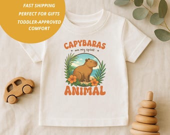 Capybara Shirt: Lustiges Tier Shirt, Geschenk für Kleinkinder (2T-5T), Capybara Tee