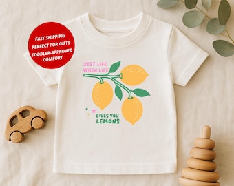 Minimalist Lemon Toddler Shirt, Aesthetic Minimalist Toddler Tee, Simple Lemon Kids Shirt, Minimal Kids Graphic