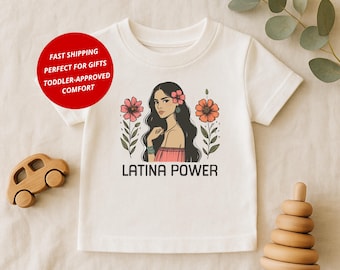 Latina Shirt: Latina Power Toddler Tee, Hispanic Heritage Gift, Latin Pride Kids T-Shirt