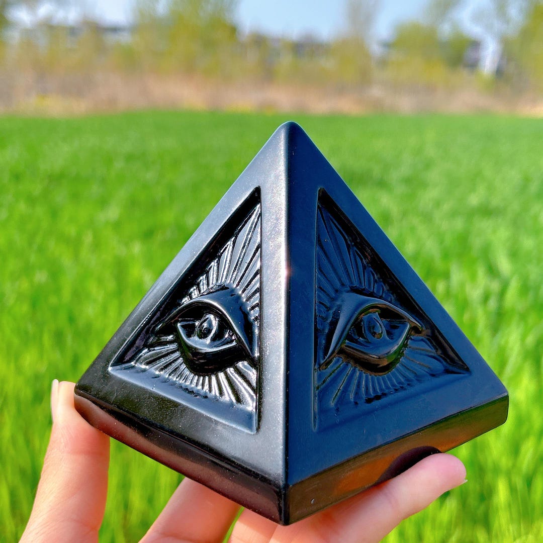 Natural Obsidian Pyramid,crystal Eye of Horus,crystal Energy,eye of the ...