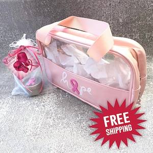 Breast Cancer Awareness Travel Bag, Hope Cosmetic Bag, Cancer Toiletry Bag, Pink Travel Bag, Breast Cancer Awareness, Pink Ribbon, Gift