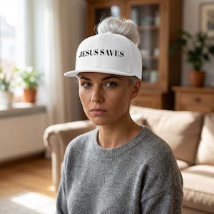 Jesus Saves Hat | Embroidered Script Snapback