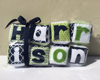 Soft Fabric Blocks Personalized for Baby