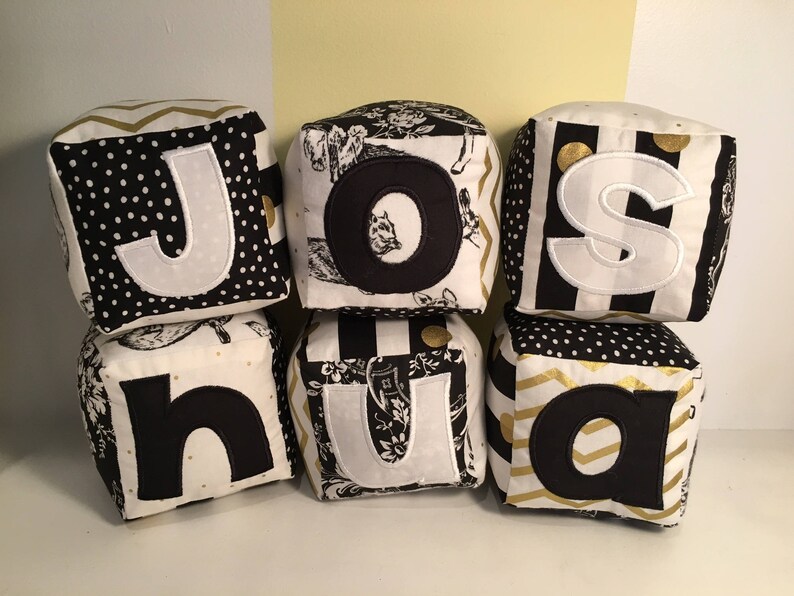 Soft Fabric Blocks Personalized for Baby Etsy