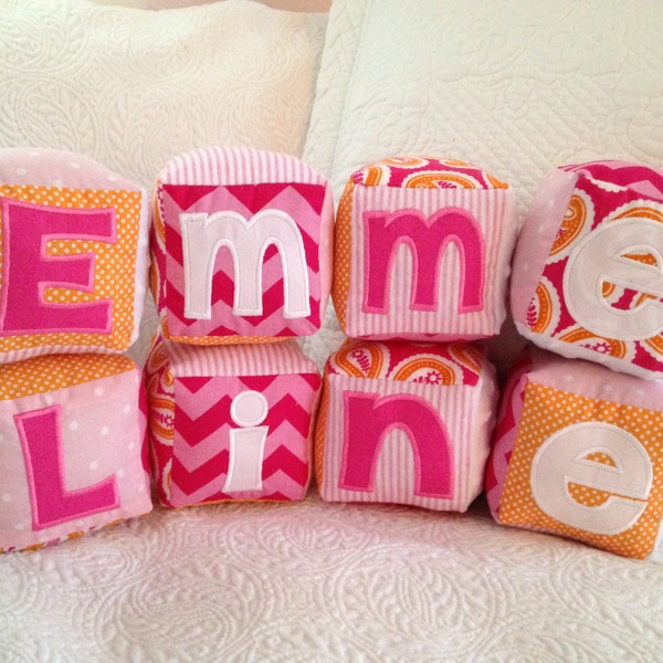 Soft Fabric Blocks Personalized for Baby