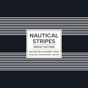 Rayas náuticas, patrón de bloques marítimos para ropa de playa, ropa de resort, proyectos de bricolaje, diseño azul marino y blanco sin costuras, archivos vectoriales y JPEG listos para imprimir
