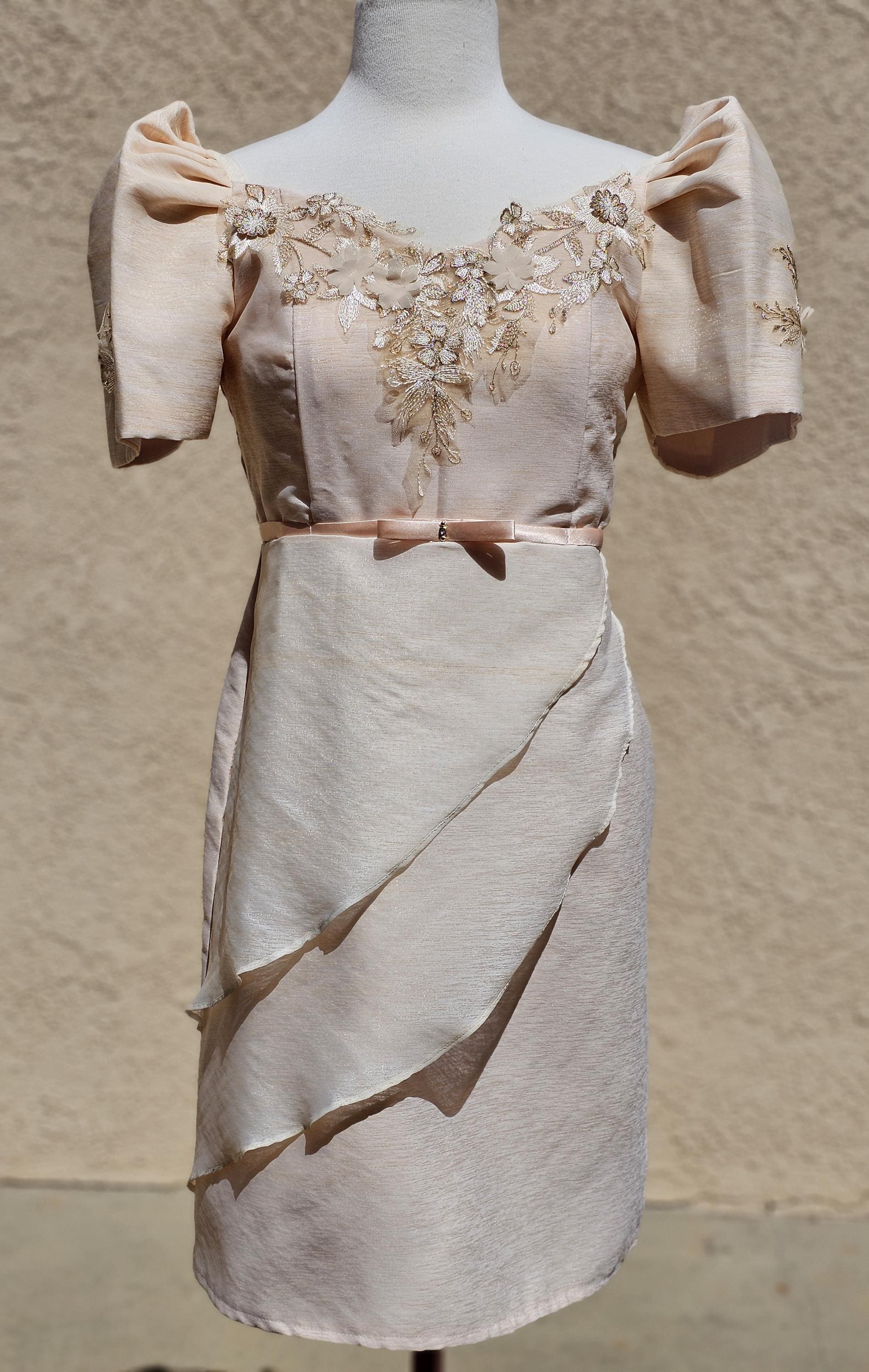 Filipiniana Above the Knee Dress - Etsy Filipiniana Above the Knee Dress - Etsy
