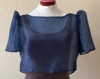 Filipina Kimona Half Top - Organza in Multiple Colors