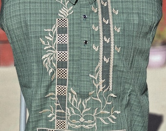 Modern Barong - Green, Mint Green, Sky Blue