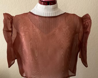 Filipina Kimona Half Top - Organza in Multiple Colors