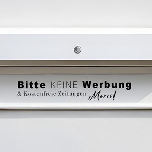 Bitte keine Werbung Aufkleber dezent, elegant und auffällig