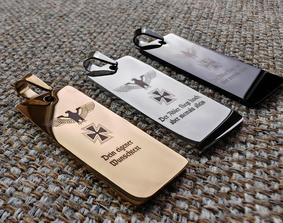 High-quality Stainless Steel Keychain: German Eagle & Iron Cross Design ...