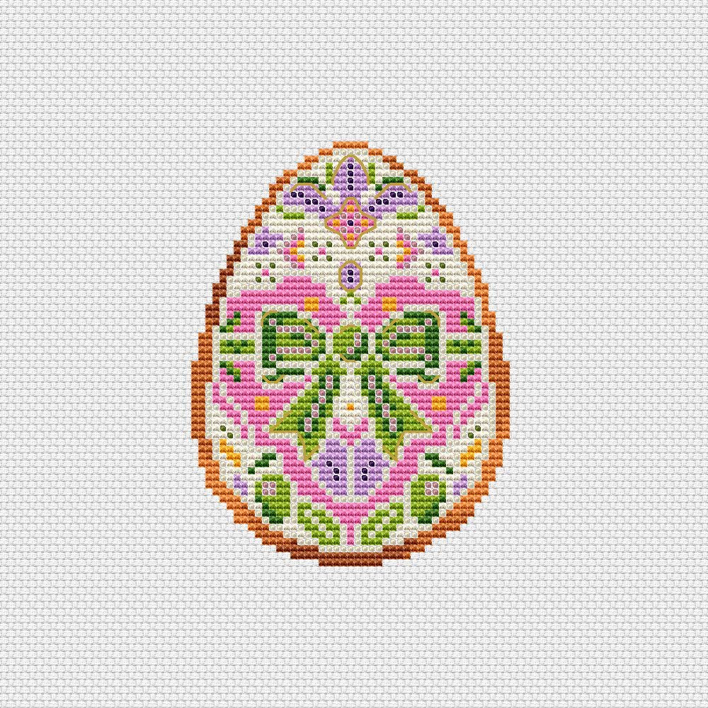 Two Charming Easter Eggs Cross Stitch Pattern, Embroidery Pattern ...