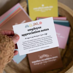 Employee Appreciation Notes: Prewritten Thank You Cards, Staff Recognition, Encouragement Cards, Workplace Morale Boosters, Shout Out Cards