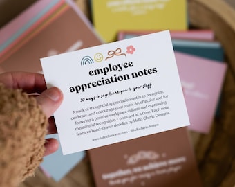 Employee Appreciation Notes: Prewritten Thank You Cards, Staff Recognition, Encouragement Cards, Workplace Morale Boosters, Shout Out Cards