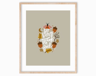 Cottage Core Wall Art 8x10, Autumn Art Print, Fall Inspired Wall Art, Thanksgiving