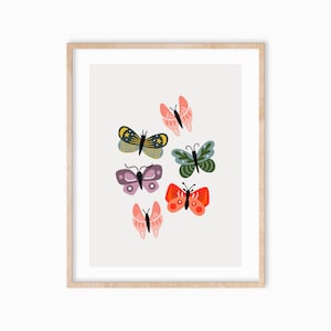 Butterfly Art Print 8x10, Cottagecore Art Print, Aesthetic Butterfly Art, Girls Room Art, Nursery Art, Play Room Art, Nature Inspired Art