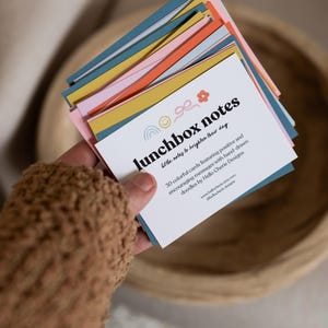 Colorful Lunchbox Notes: Encouraging Affirmation Card Set for Kids, School Lunch Notes, Positive Lunchbox Notes, Affirmations for Kids