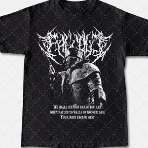 Vintage 90s Fallout Metal Style Tee, Fallout Metal T Shirt Merch, Graphic Tee, Pop Culture Shirt