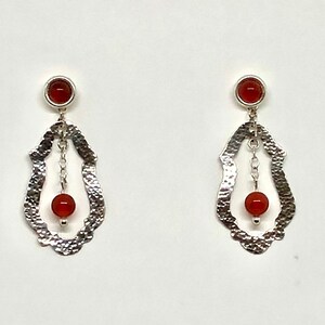 Framed Carnelian Statement Earrings