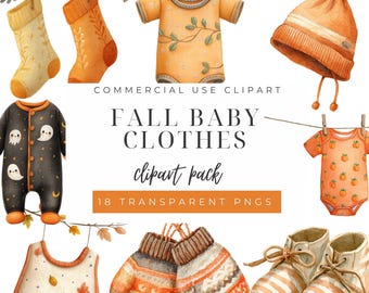 Halloween Baby Clothesline Clipart PNG, Fall Baby Shower Clipart, Baby Halloween Clipart, Pumpkin Baby Clipart,Ghost Baby Onesie Clipart PNG