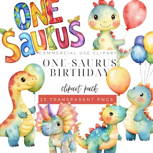 My First Birthday Dinosaur PNG - Cute Kids Dinosaur Design - Digital Download for Birthday Party Decorations - Cute Dino PNG for Birthday