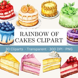Clipart de tranche de gâteau d'anniversaire, nourriture des cliparts, clipart de gâteau d'anniversaire, téléchargement numérique, dessert PNG, clipart aquarelle de tranche de gâteau