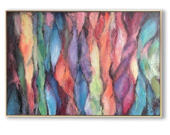 Acrylic Painting Abstract Wall Art Large Colorful Canvas Modern Textured Artwork for Interior Decor Made to Order