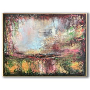 Abstracte landschapsschilderkunst grote muurkunst canvas muurkunst moderne natuur schilderij grote hedendaagse kunstwerken