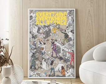 Everything Everywhere All At Once Movie Poster, Minimalist Art, Vintage