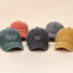 Gorra bordada personalizada para papá, regalo para papá y mamá, gorra bordada personalizada, regalo de boda, sombreros para despedida de soltera.