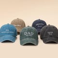 Personalized Dad Embroidered Hat, Vintage Baseball Cap for Dad, Custom Grandpa Hat with Est Year, Fathers Day Gift, Unisex Baseball Hat. product logo