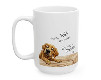 Taza de cerámica con retrato de golden retriever para amantes de los perros