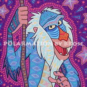 PRINT of Rafiki from The Lion King, Disney Art, Fan Art