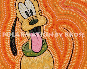 PRINT of Classic Pluto, Disney Art, Fan Art