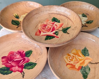 ミニチュア手描き花柄ボウル/小物皿3個セット - Etsy 日本