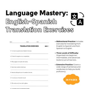 Language Mastery: English-Spanish Translation Exercises