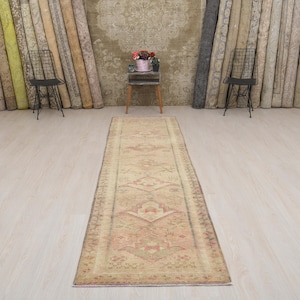 3x11 Rug, Soft Runner Rug, 3x11 Runner Rug, Runner Rug, 3x11 Oushak Rug, Wool Runner Rug, 3x11 Turkish Rug, Oushak Runner Rug, Rugs, B-3095