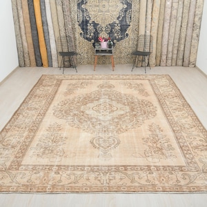 10x13 Large Rug, 10x13 Area Rug, 10x13 Oushak Rug, 10x13 Vintage Rug, Vintage Area Rug, Turkish Rug,10x13 Turkish Rug,Turkish Area Rug,P-463