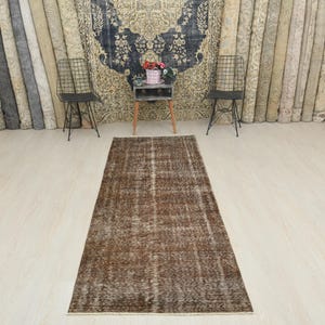 Turkish Runner Rug, Handmade Rug, Wool Runner Rug, Custom Rug, Oushak Runner Rug, Vintage Runner Rug, Entry Rug, Kitchen Rug,3x9 Rug, B-3515